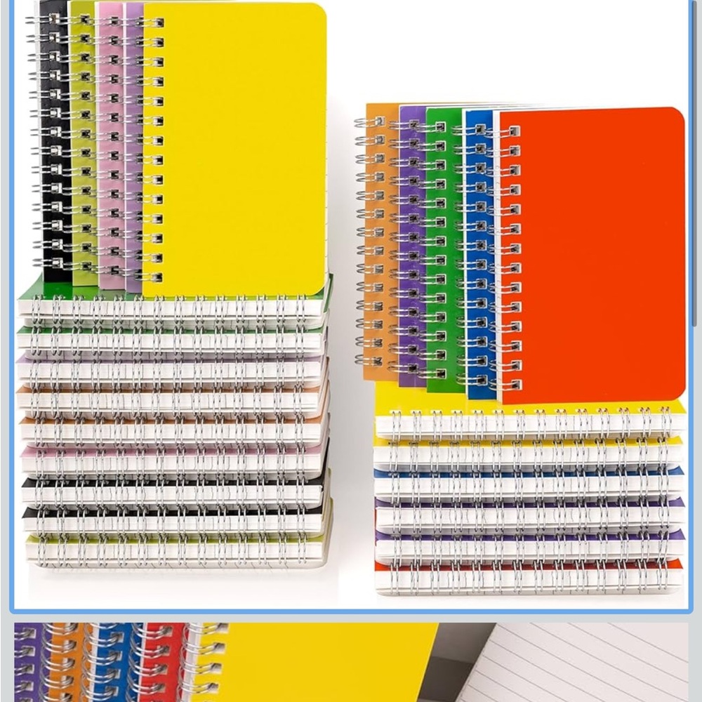 Mini Spiral Notebooks 3x5 40 Packs, Pocket Notebooks Notepads Memo Pads